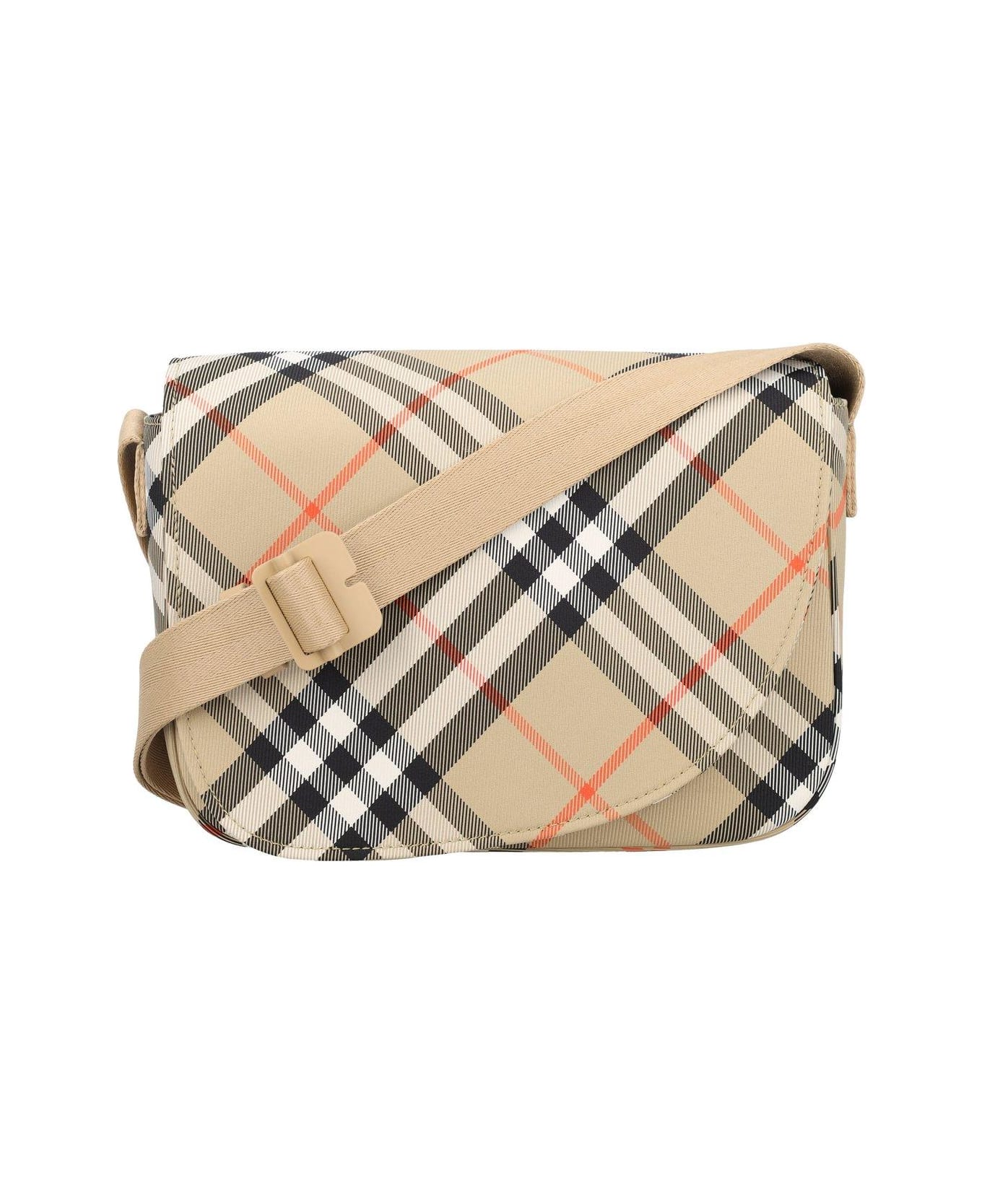 Burberry Vintage Check Foldover-top Messenger Bag - Beige