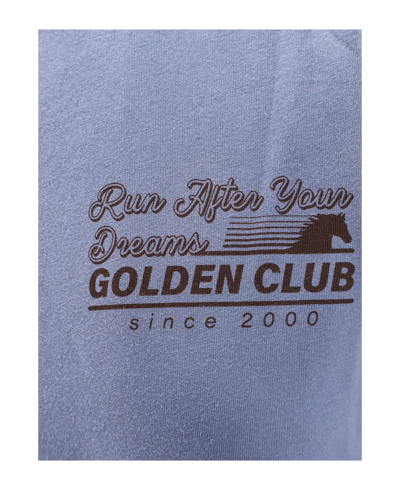 Golden Goose Cotton T-shirt - CHINA BLUE
