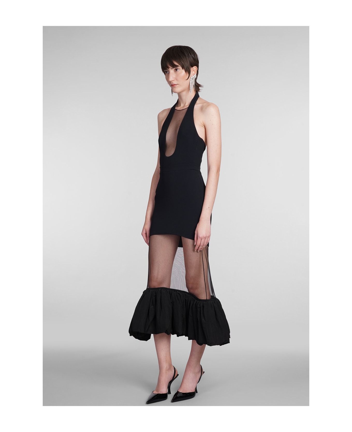 David Koma Dress In Black Viscose - black ワンピース＆ドレス
