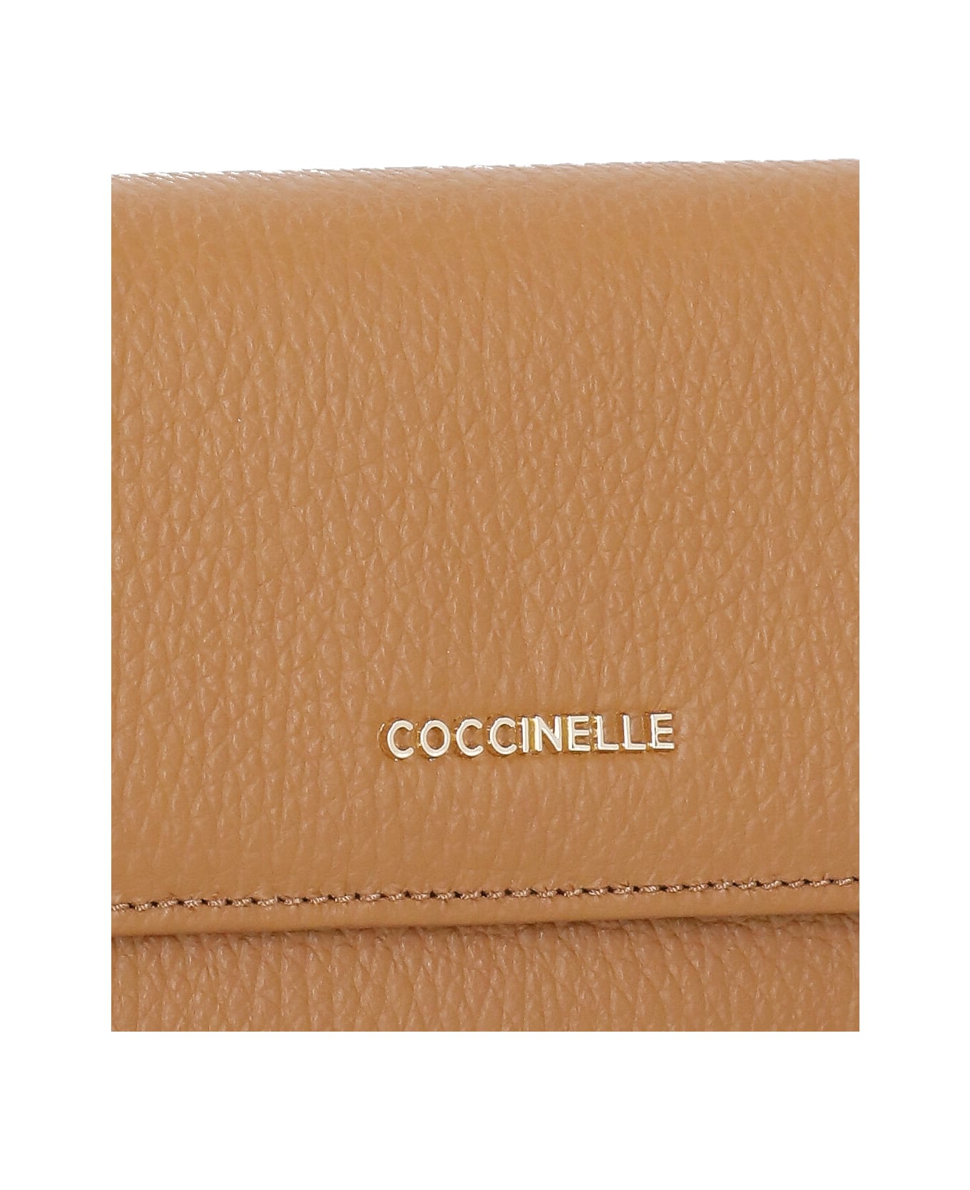 Coccinelle Metallic Soft Wallet - Brown