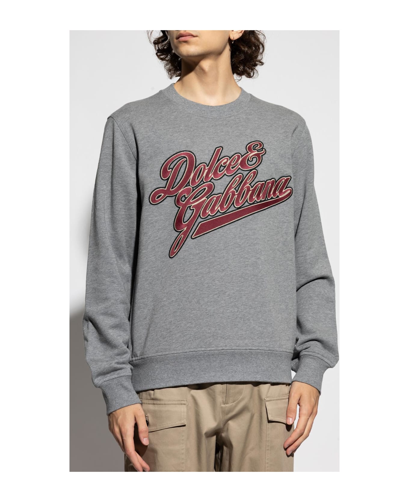 Dolce 
Gabbana Sweatshirt With Logo - Melange Grigi
