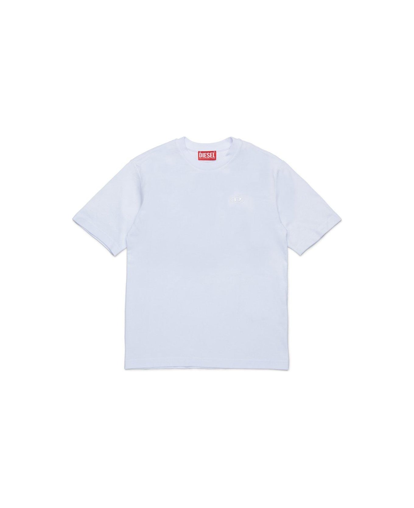 Diesel Oval-d Logo Embroidered Crewneck T-shirt | italist