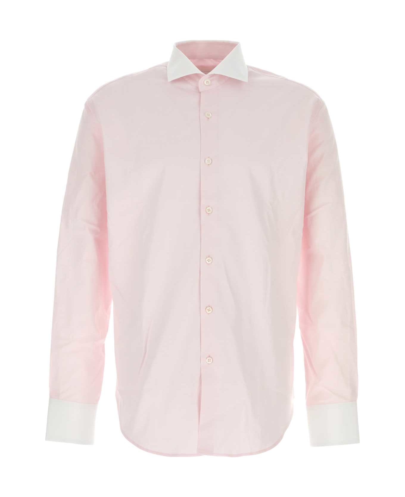 Tシャツ・カットソー PRADA FW25 Pastel pink poplin shirt (P401IRSOOO1XV2 F0442) Prada Pastel Pink Poplin Shirt | italist