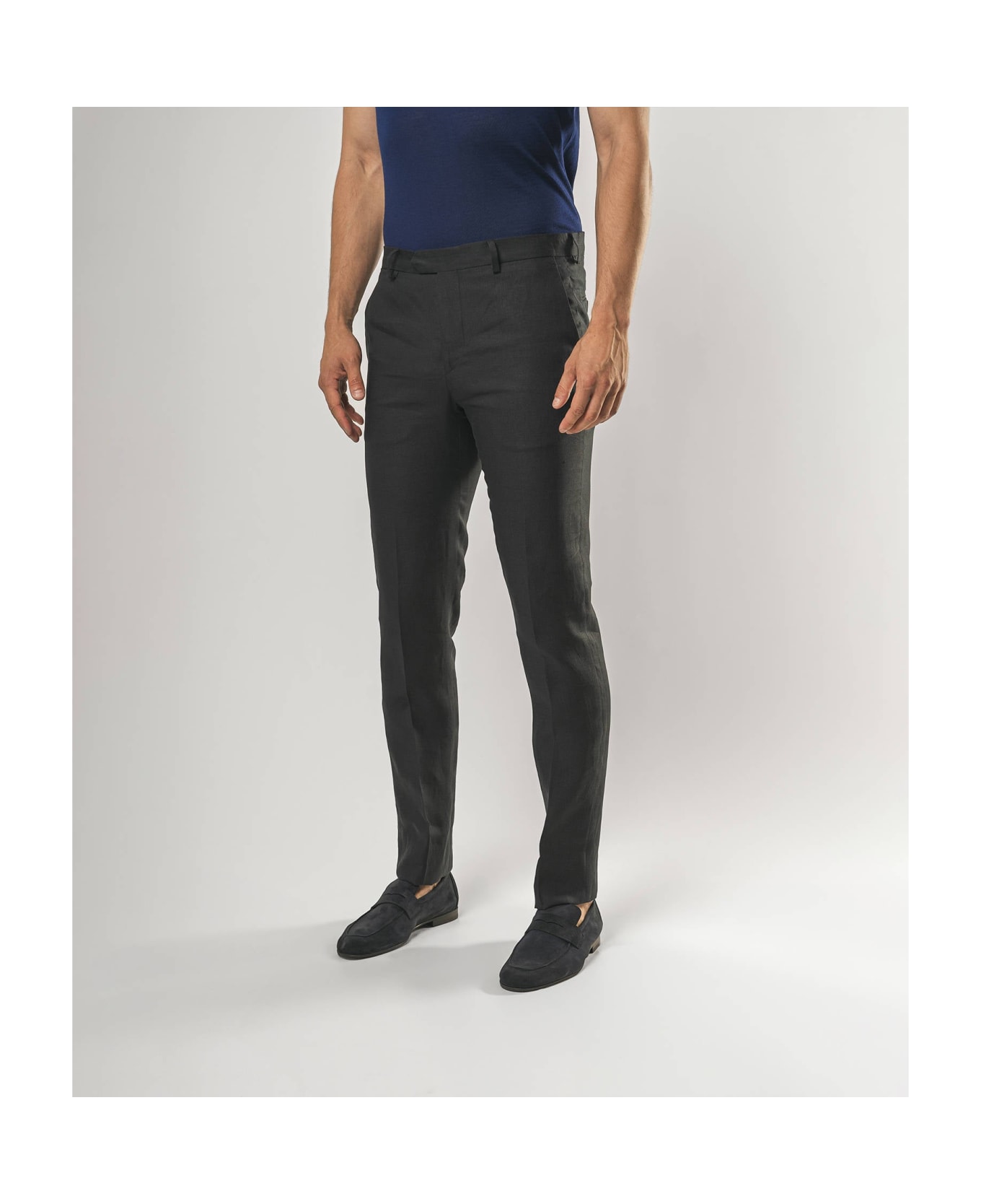 Larusmiani Velvet Trousers Howard Pants - Navy