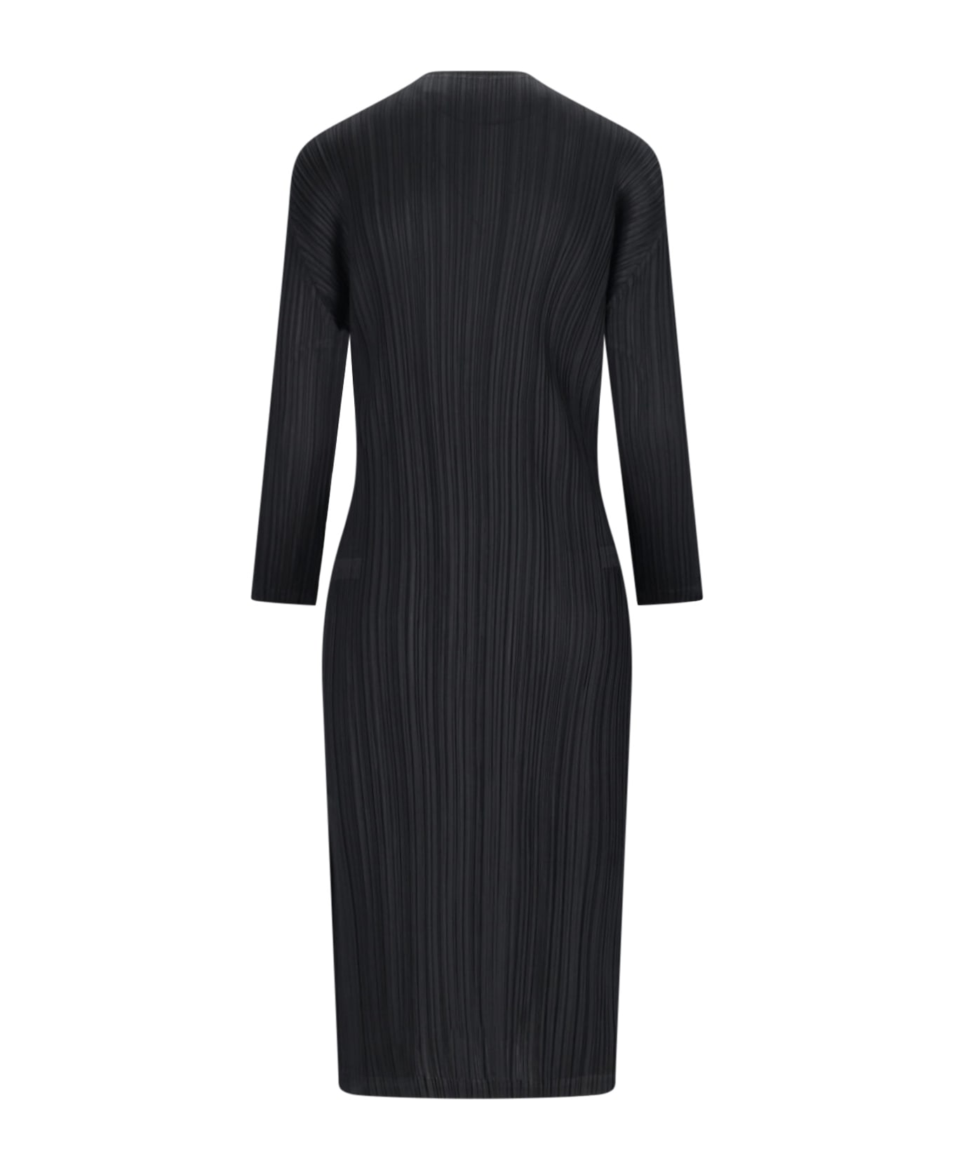 Pleats Please Issey Miyake 'monthly Colors September' Maxi Tube Dress - Black