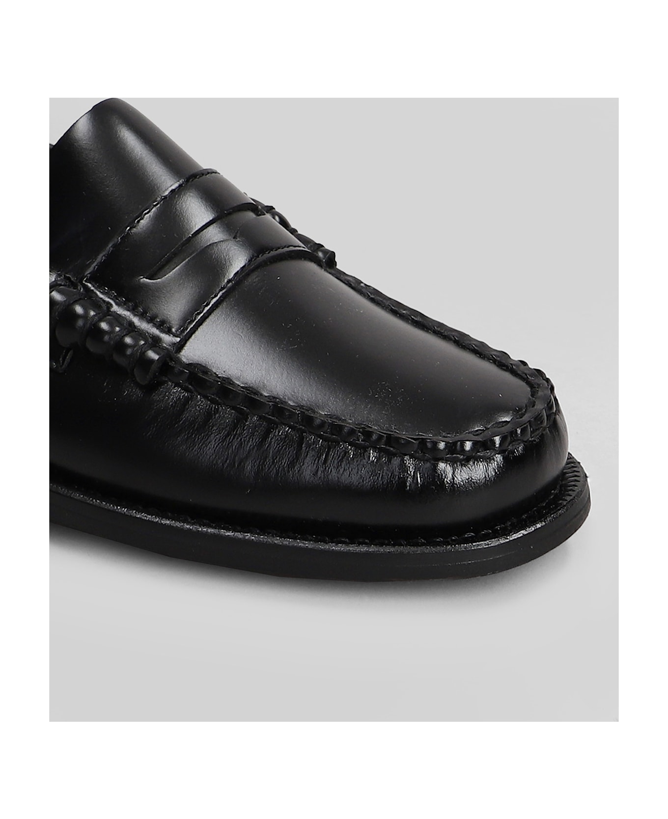Sebago Classic Dan Loafers In Black Leather - BLACK