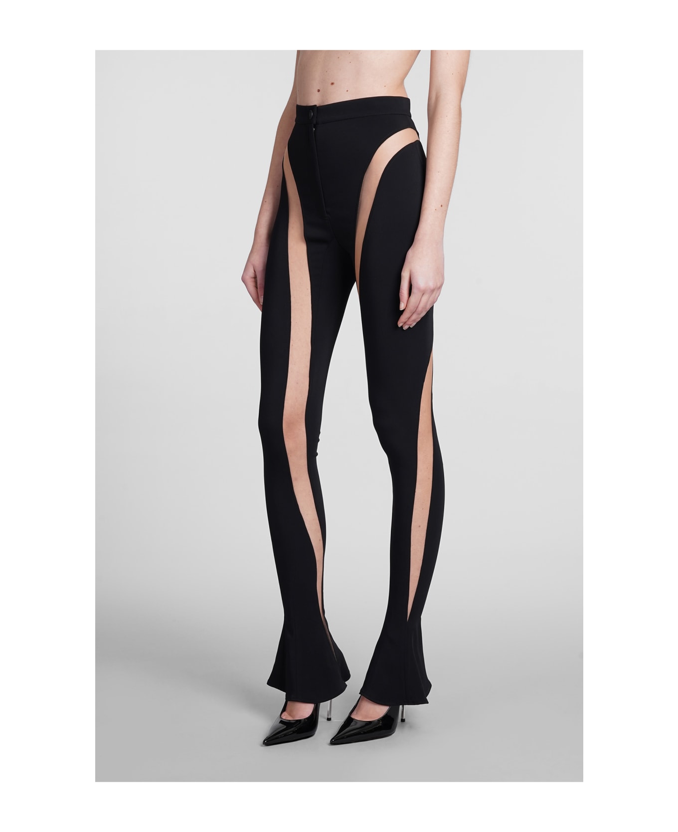 パンツ MUGLER Mesh insert leggings Black  24P1PA0404470 Mugler Mesh Insert Leggings | italist