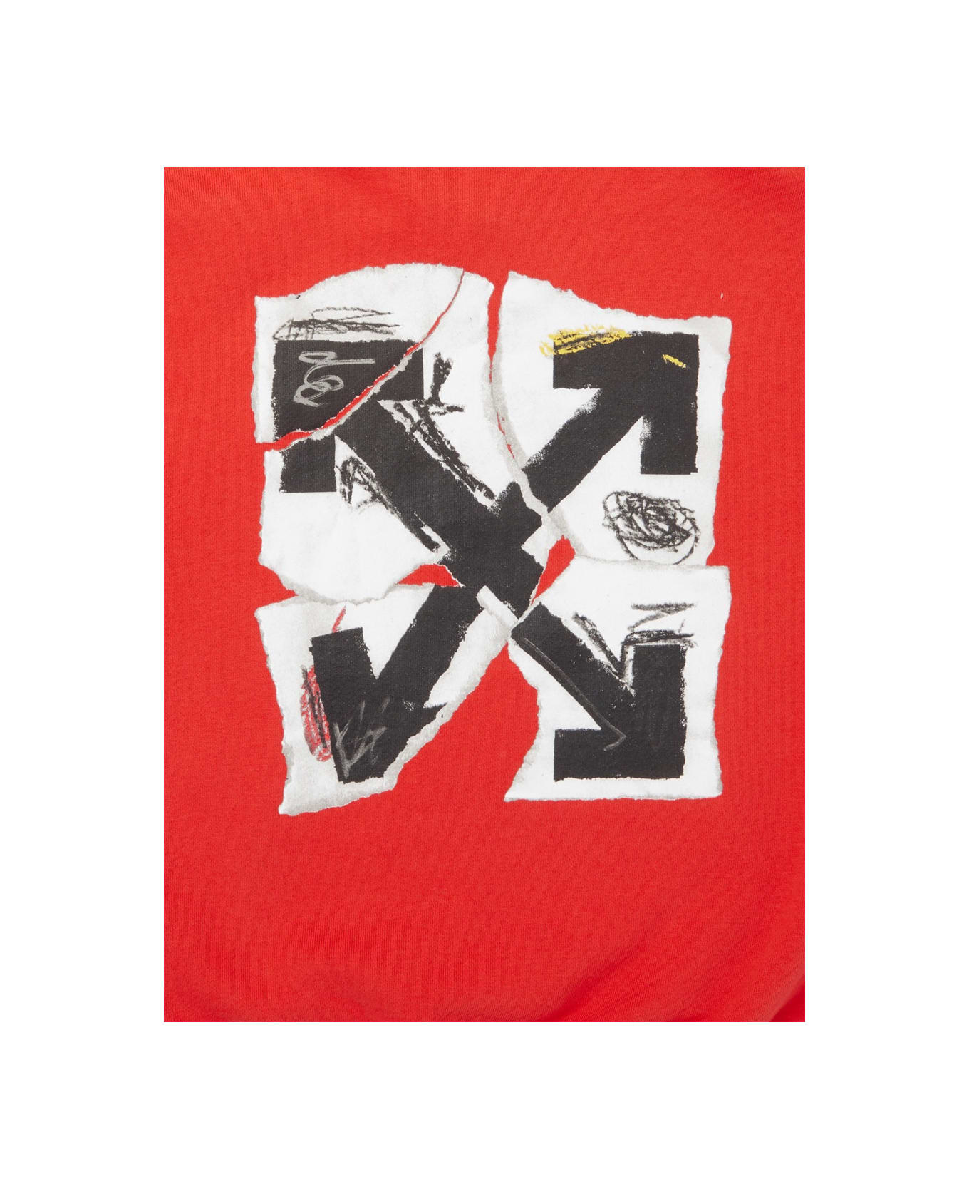 Off-White Sweatshirt With Logo - RED
