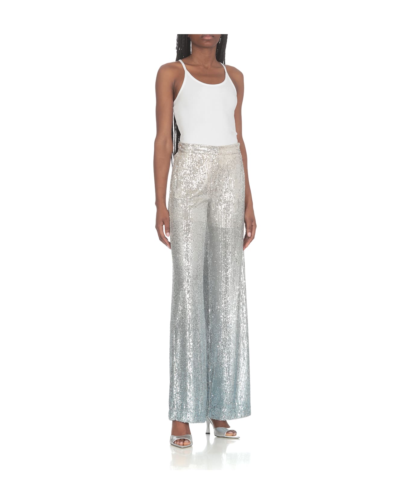Bazar Deluxe Trousers With Paillettes - Golden