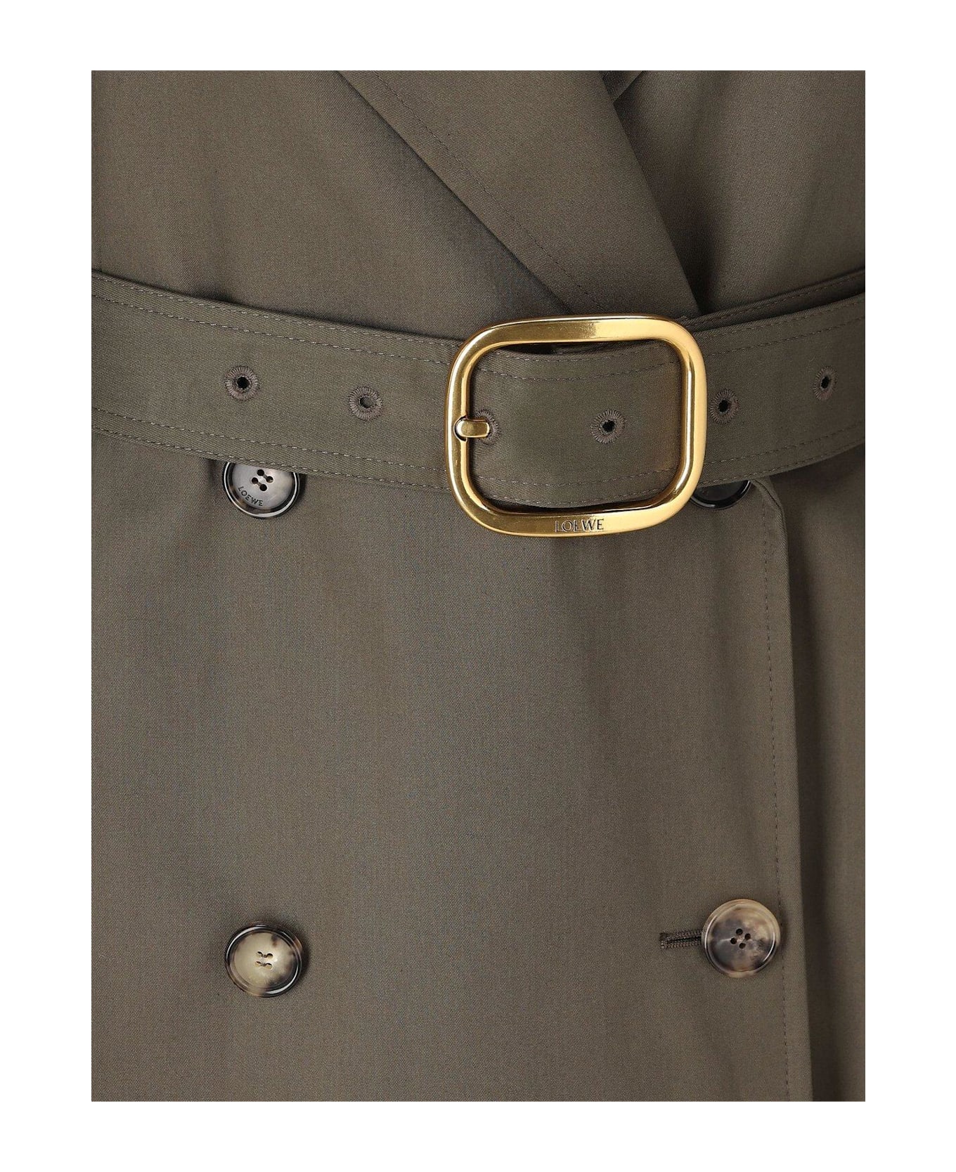 Loewe Cotton Treanch Coat - Loden green