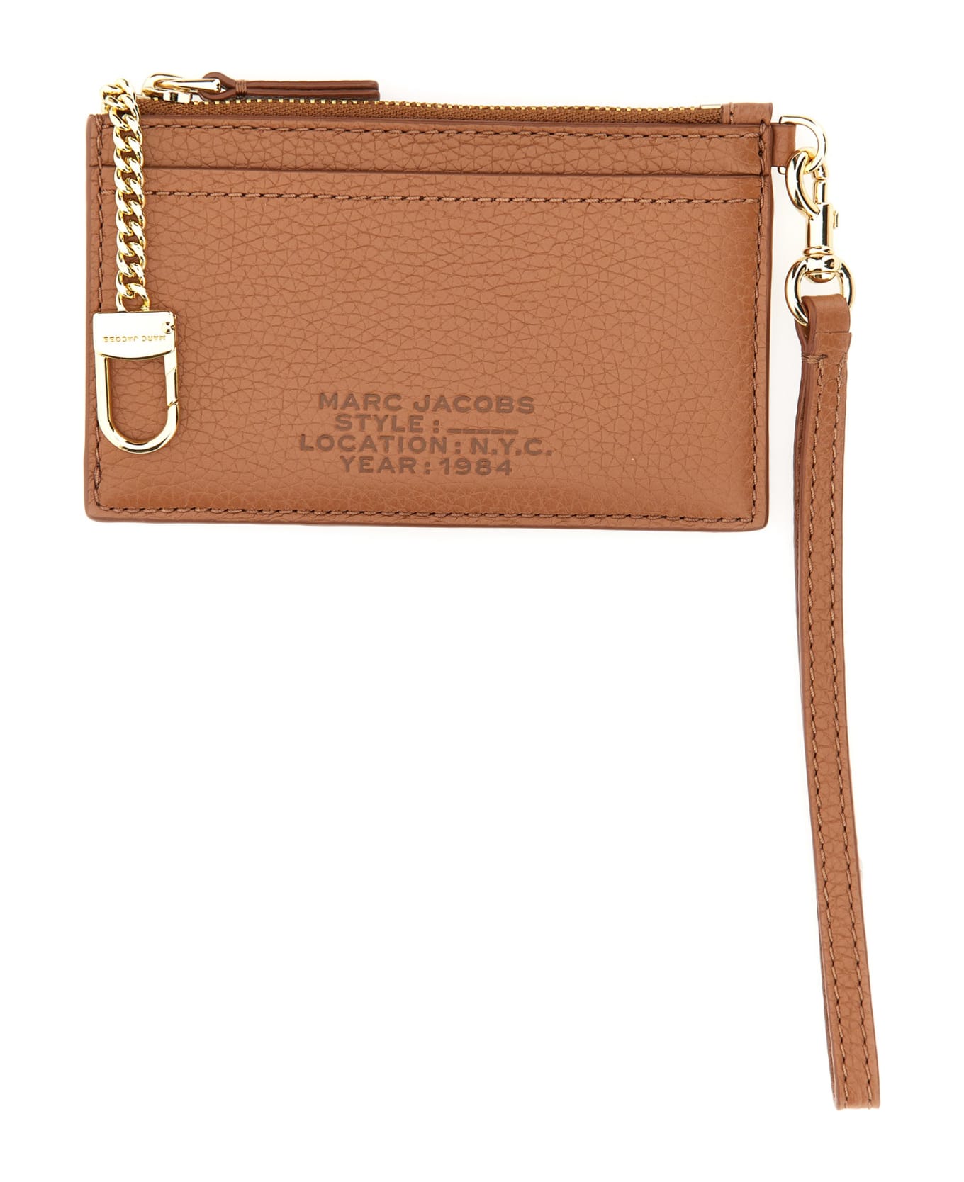 Marc Jacobs Card Holder With Strap - MARRONE