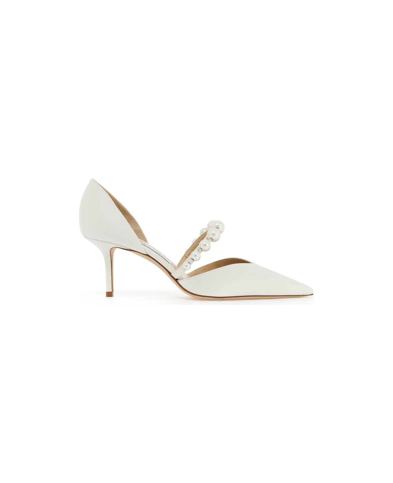 Jimmy Choo Aurelie 65 Pumps With Pearls - IVORY WHITE (White)