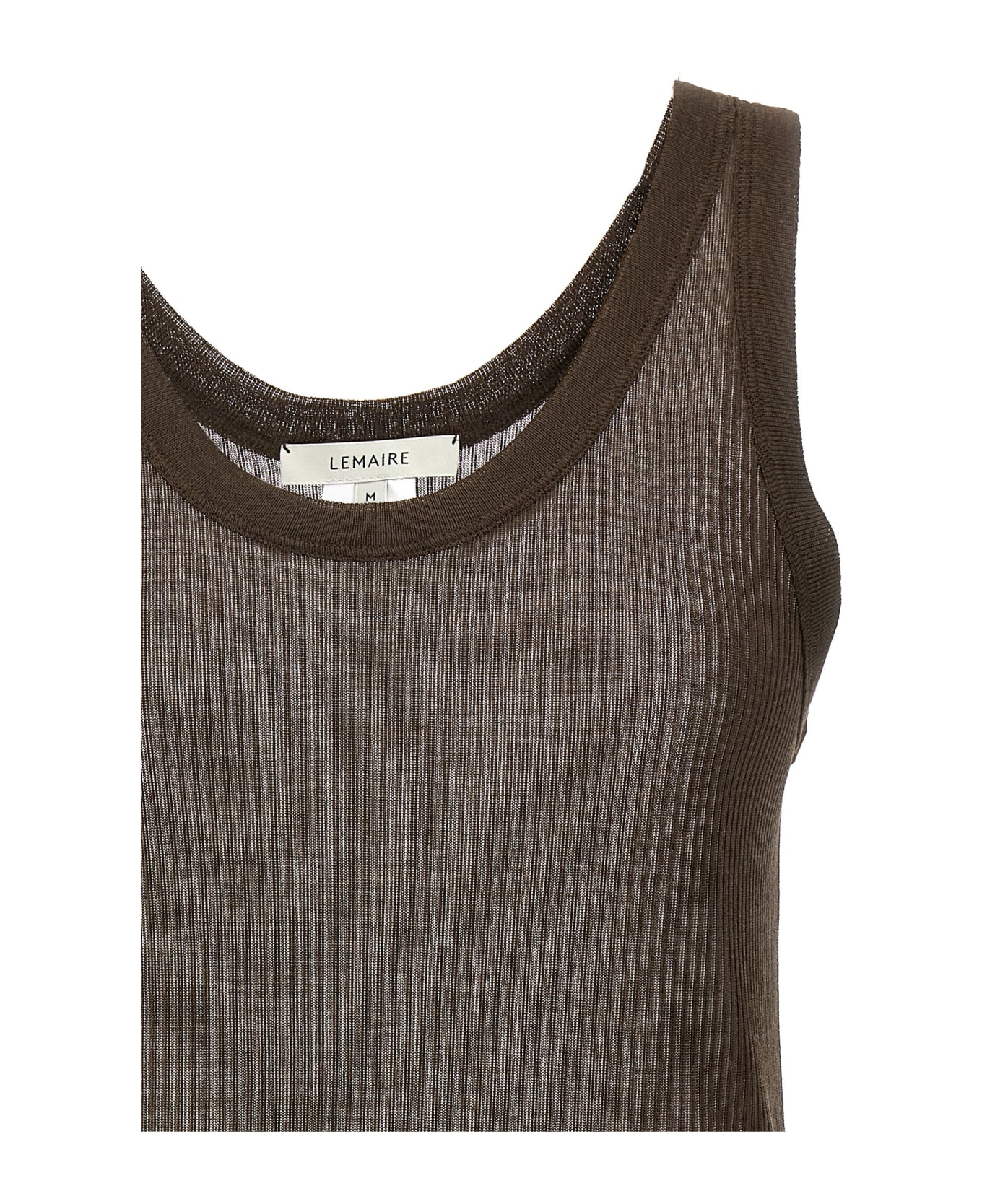 Lemaire 'seamless Rib' Tank Top - BROWN