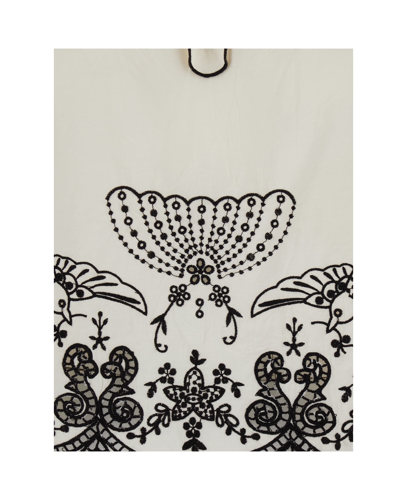 Sea New York White Blouse With V Neck And All-over Kingsley Embroidery In Cotton Woman - White