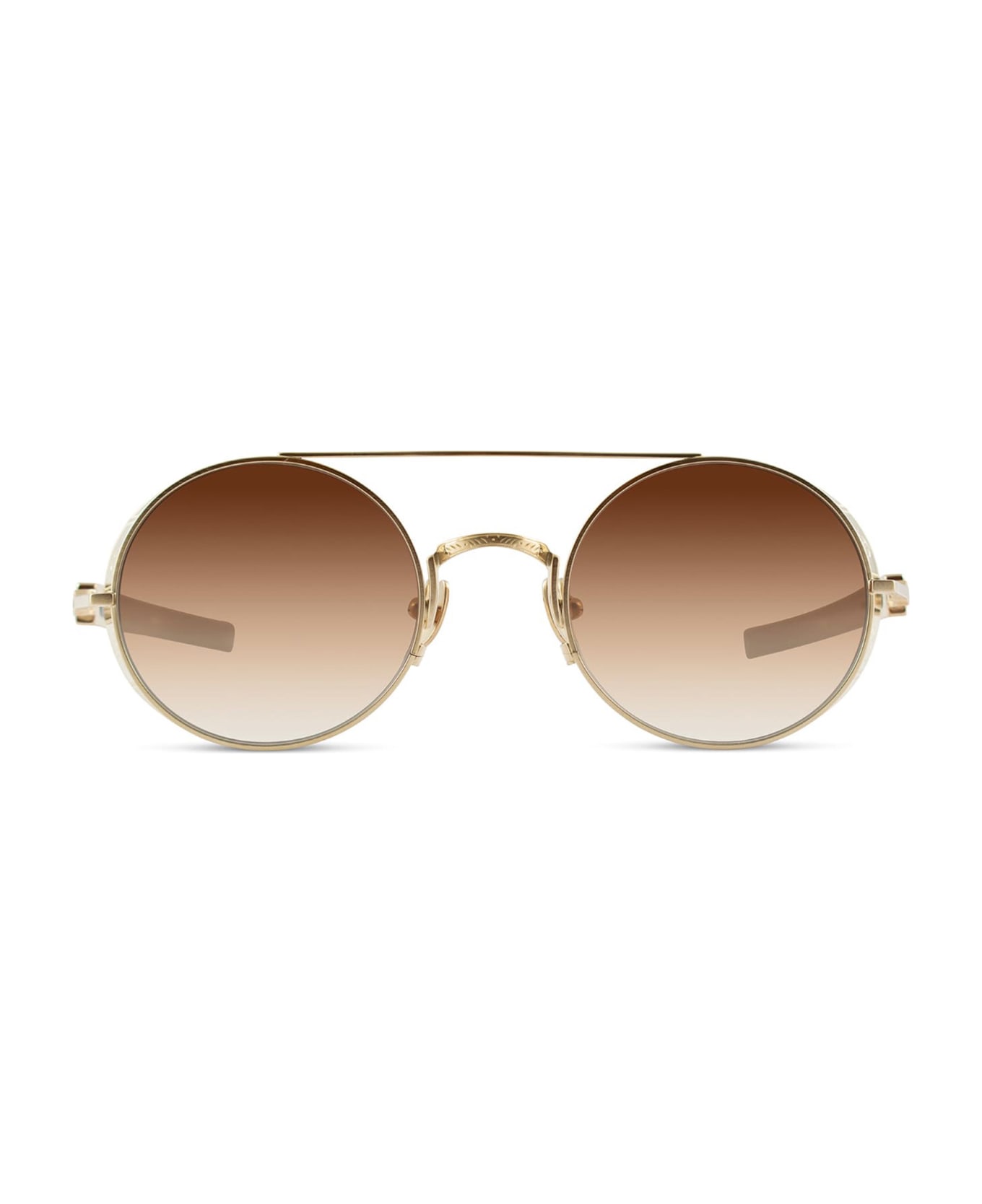 Matsuda M3128 - Brushed Gold / Black Sunglasses - gold/black