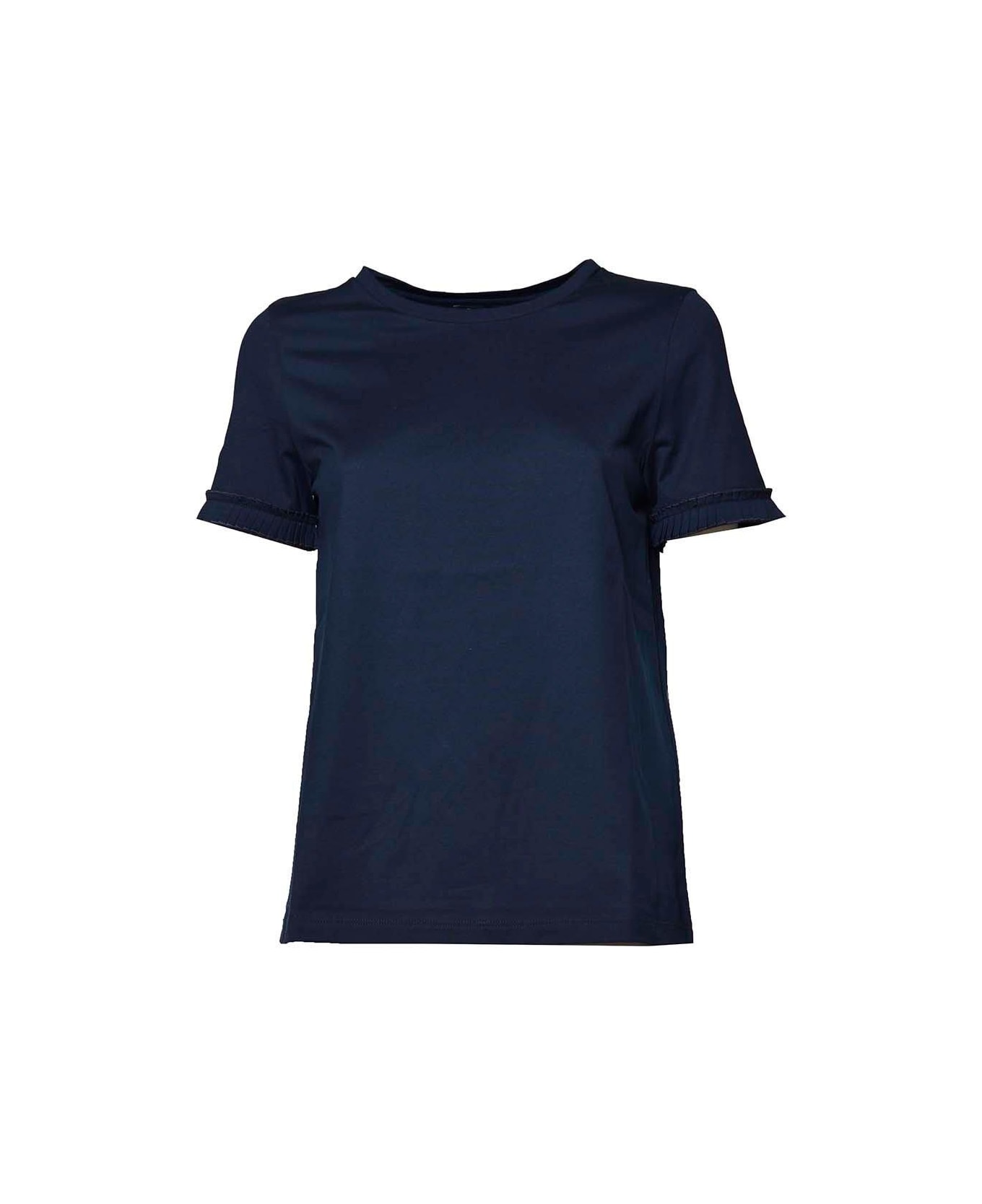 'S Max Mara Crewneck Short-sleeved T-shirt - Blu Tシャツ