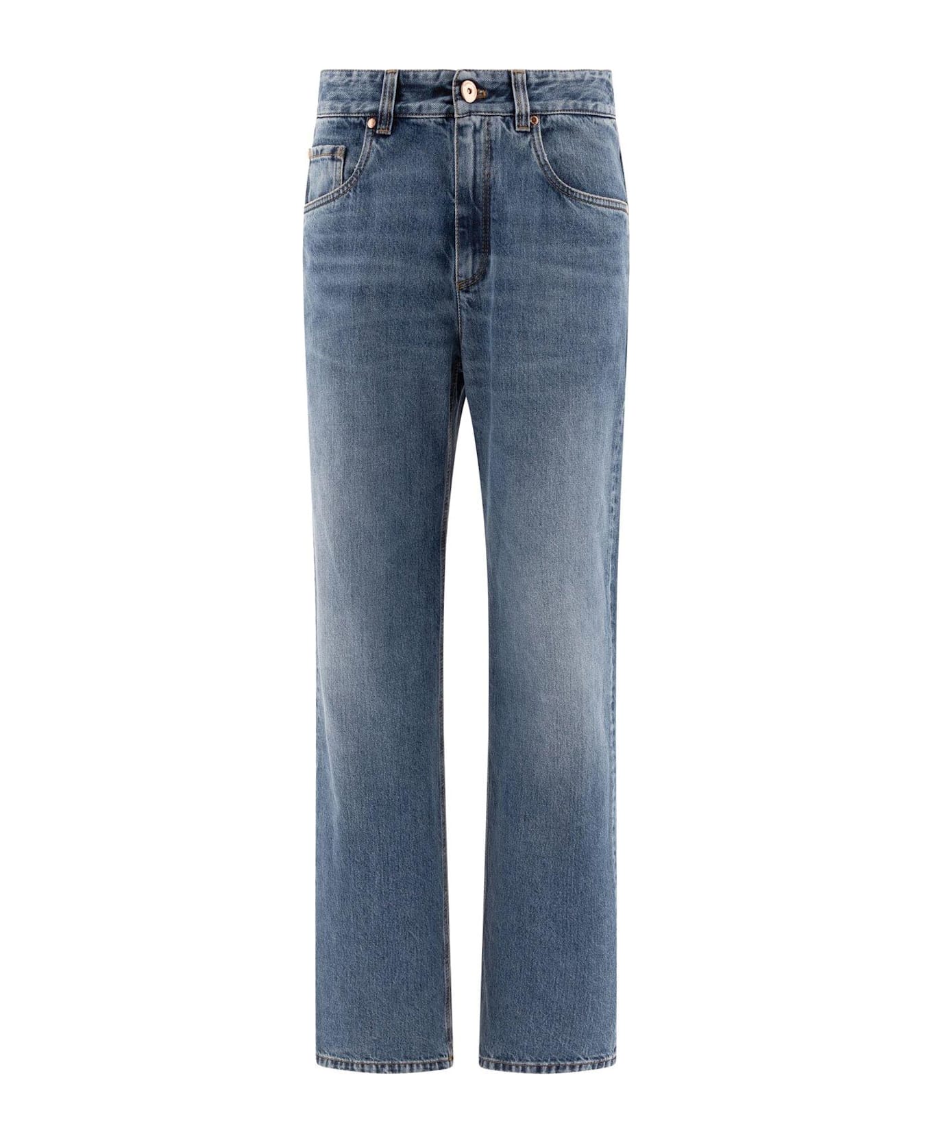 Brunello Cucinelli Loose Fit Denim Jeans - Blue