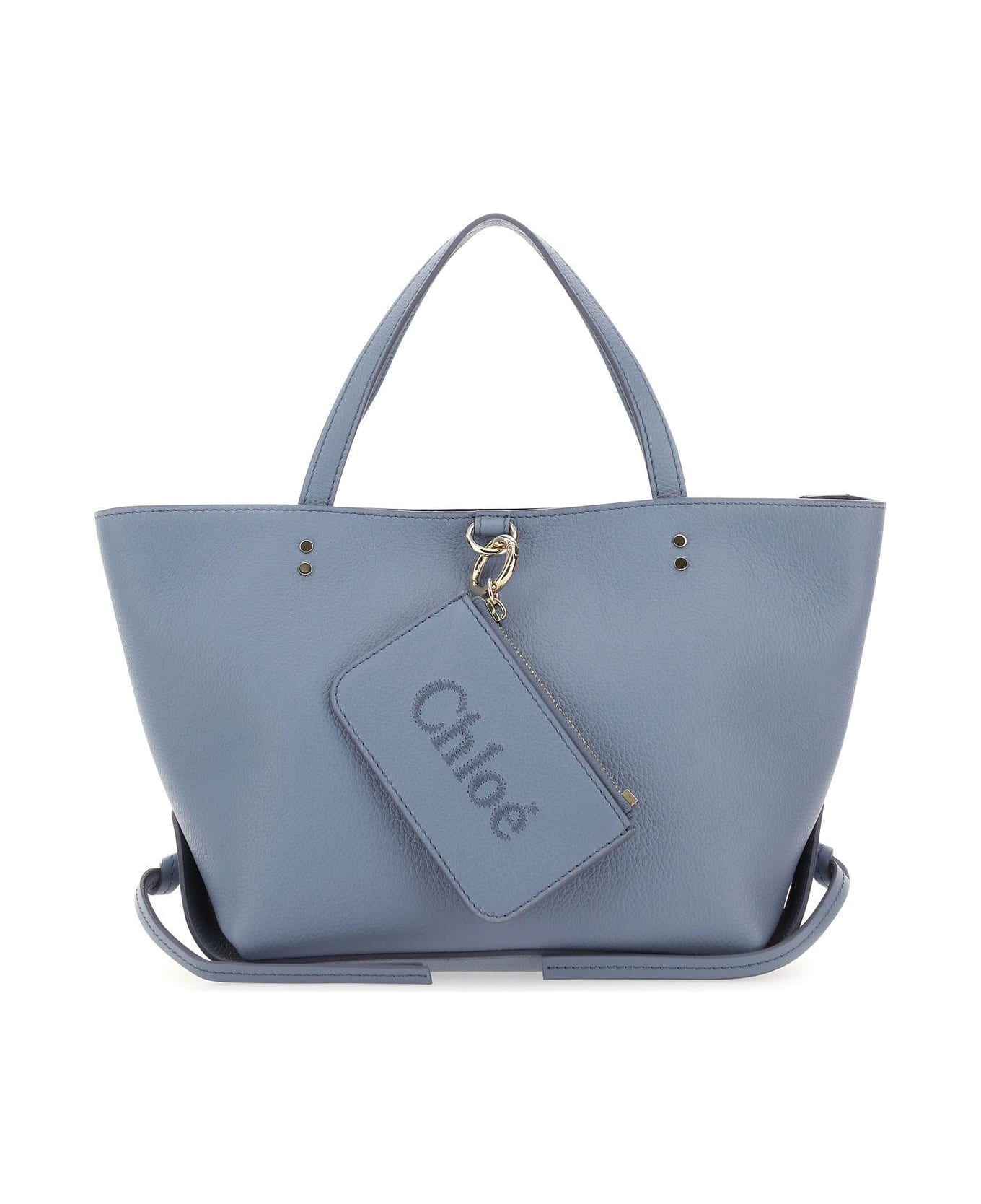 Chloé Powder Blue Leather Small Chloè Sense Handbag - Shady cobalt