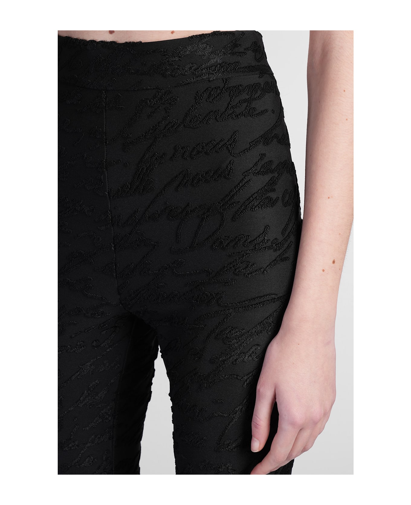 Balmain Leggings In Black Viscose - black