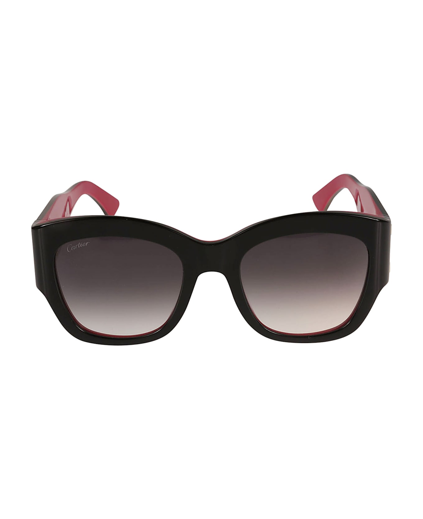 Cartier Eyewear Curved Square Sunglasses - Black サングラス