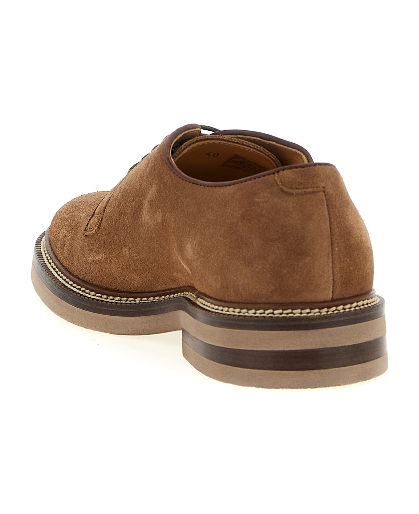 Brunello Cucinelli Suede Derby - Brown