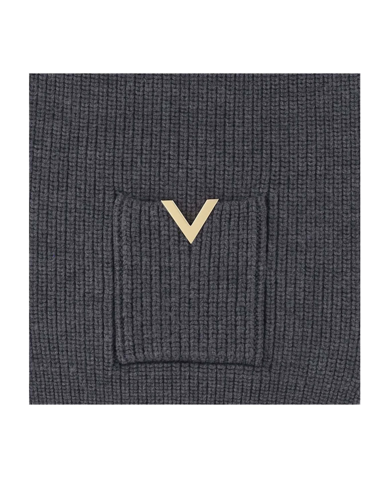 Valentino Garavani Wool Scarf - Grey