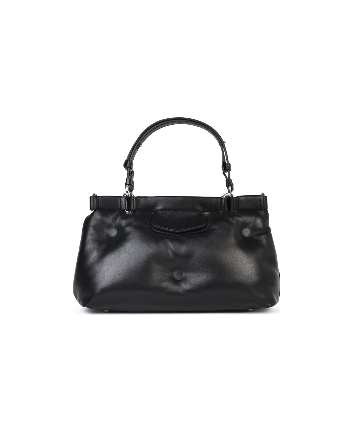 Maison Margiela 'glam Slam' Black Leather Bag - Black トートバッグ