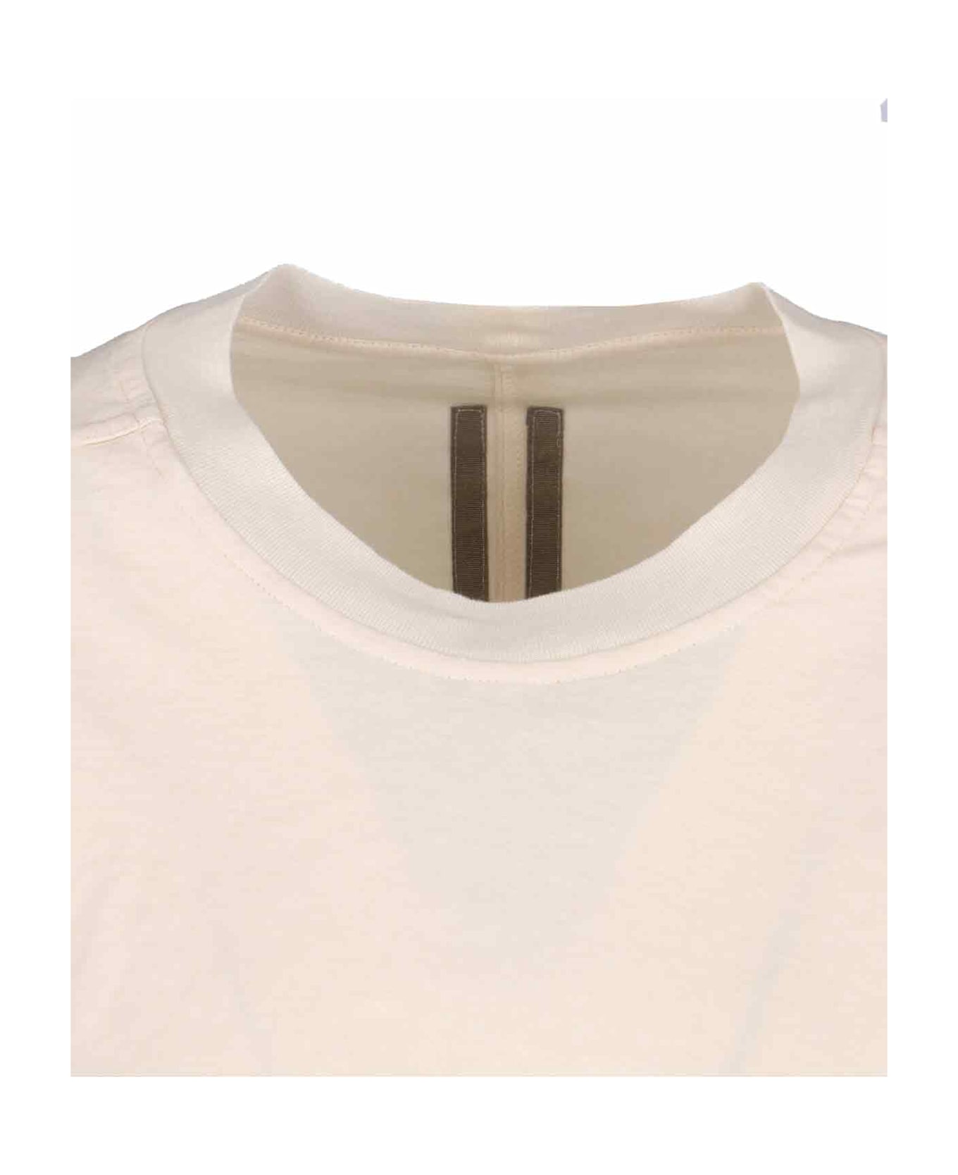 DRKSHDW Cropped T-shirt With Lace - Cream