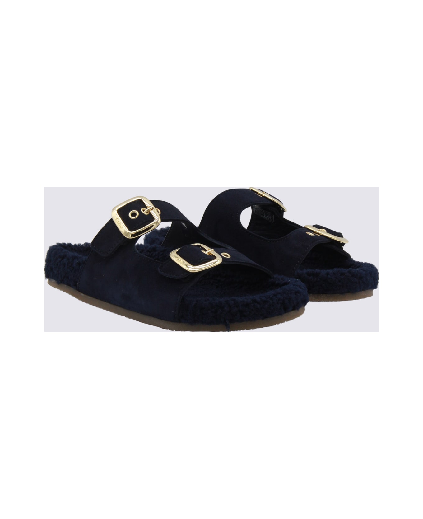 Chloé Blue Leather Sandals - Marine