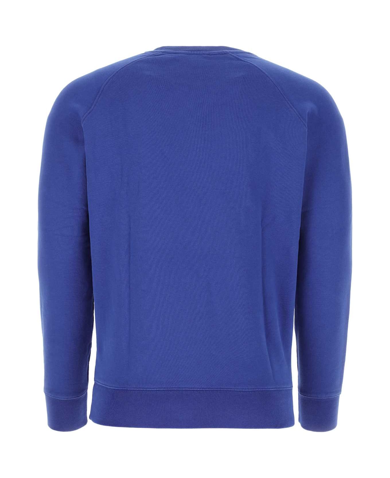 Maison Kitsuné Blue Cotton Sweatshirt - P485 フリース