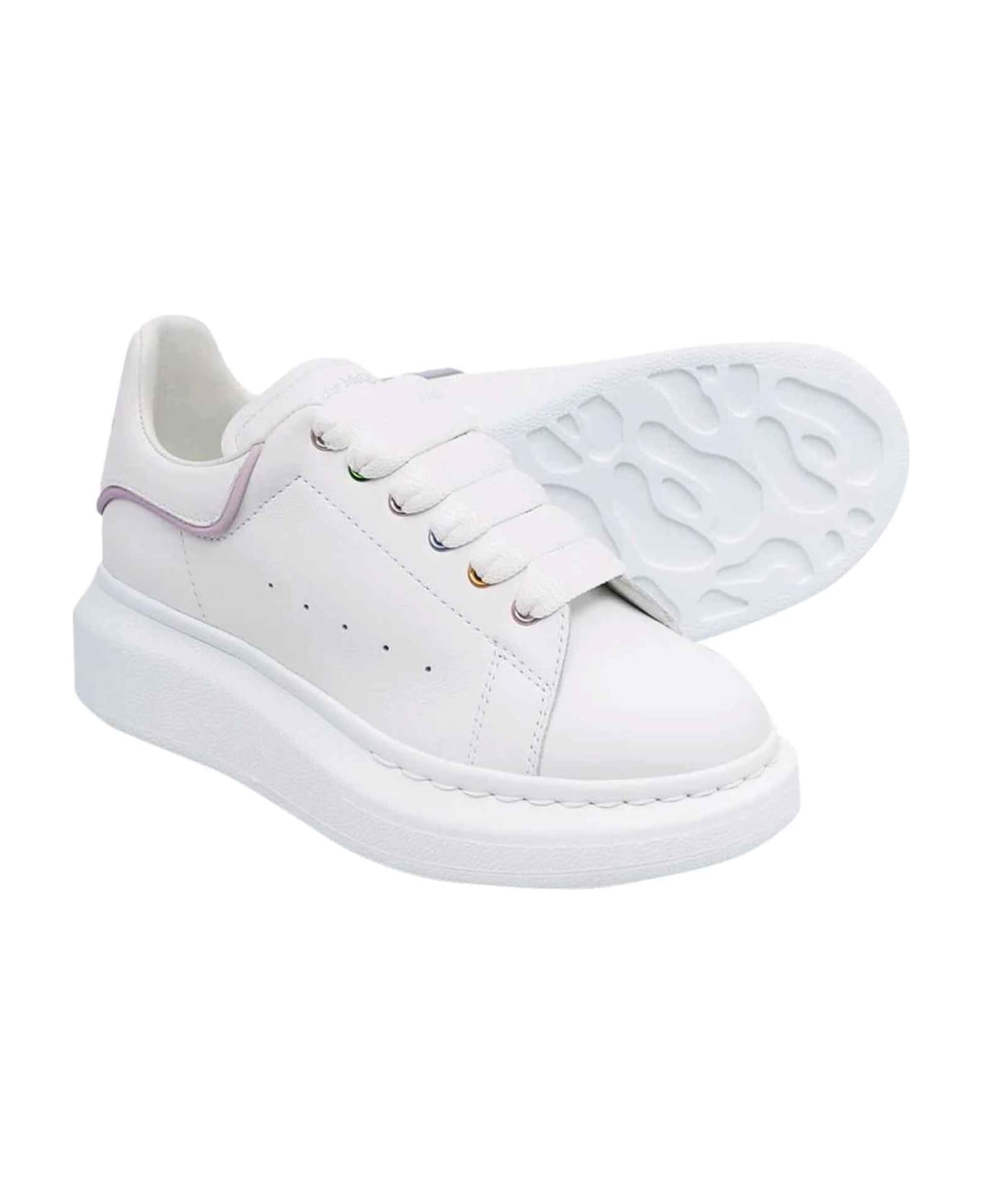 Alexander McQueen Kids Unisex White Oversized Sneakers - Bianco