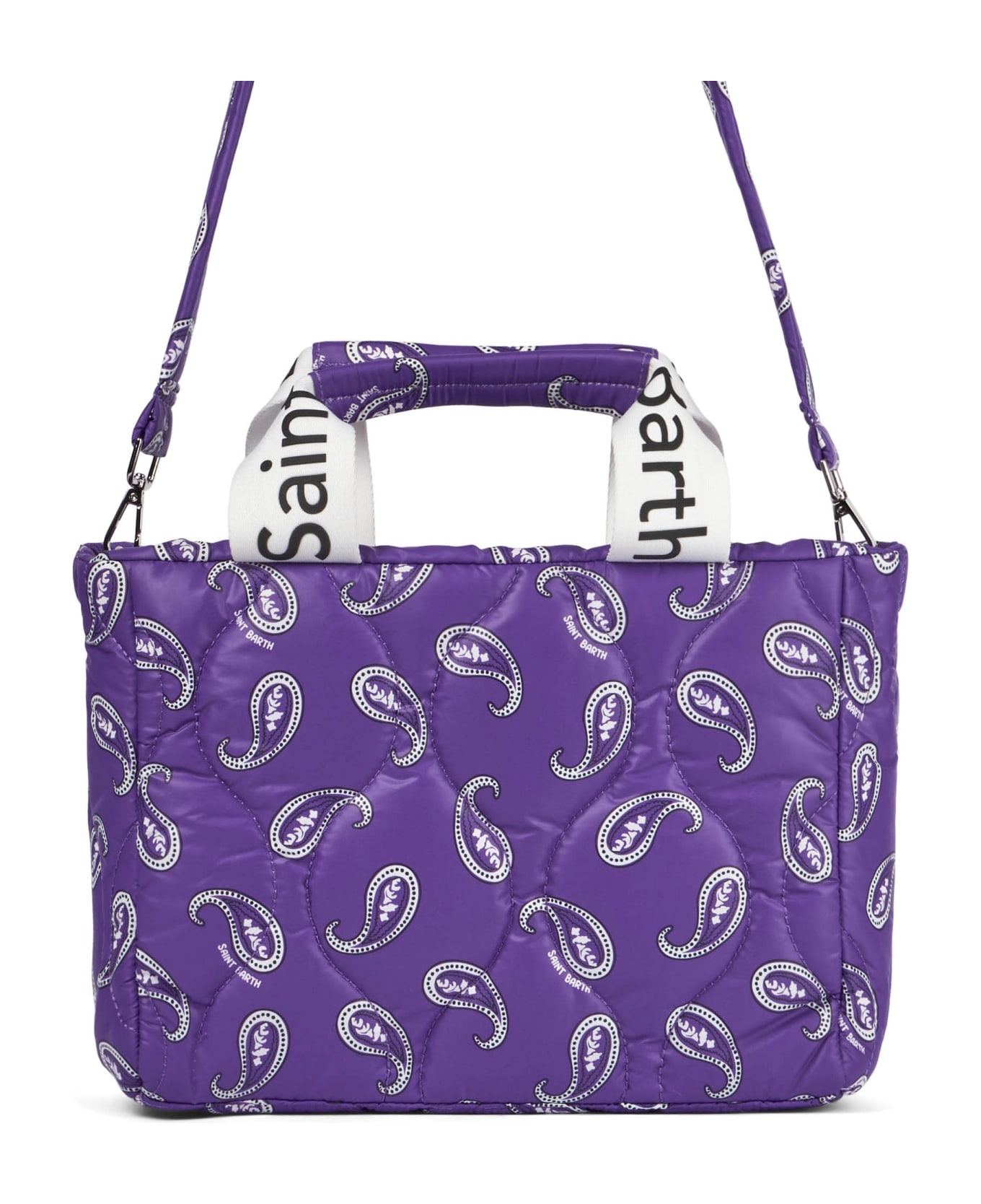 MC2 Saint Barth Puffer Handbag With Paisley Print - PINK