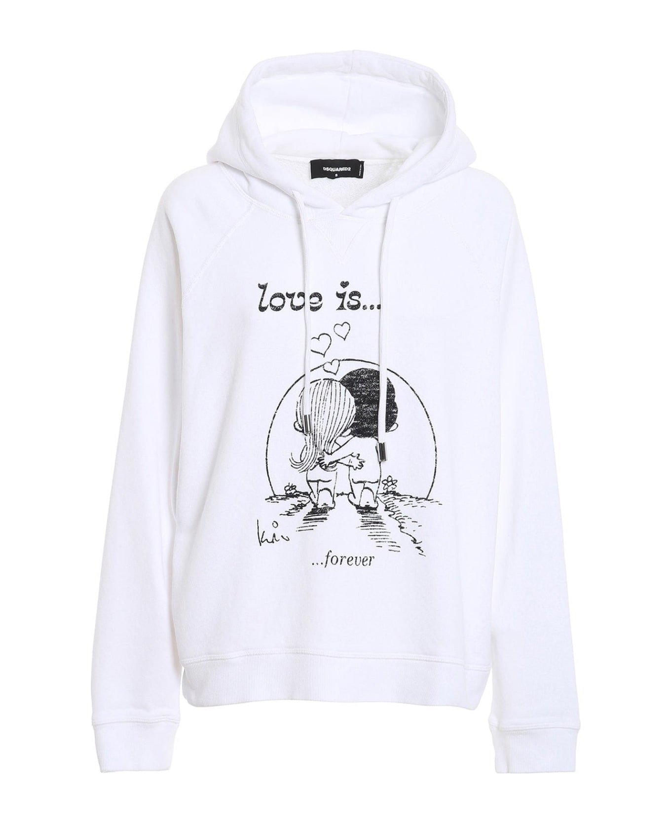 Dsquared2 Love Is Forever Print Sweatshirt - White