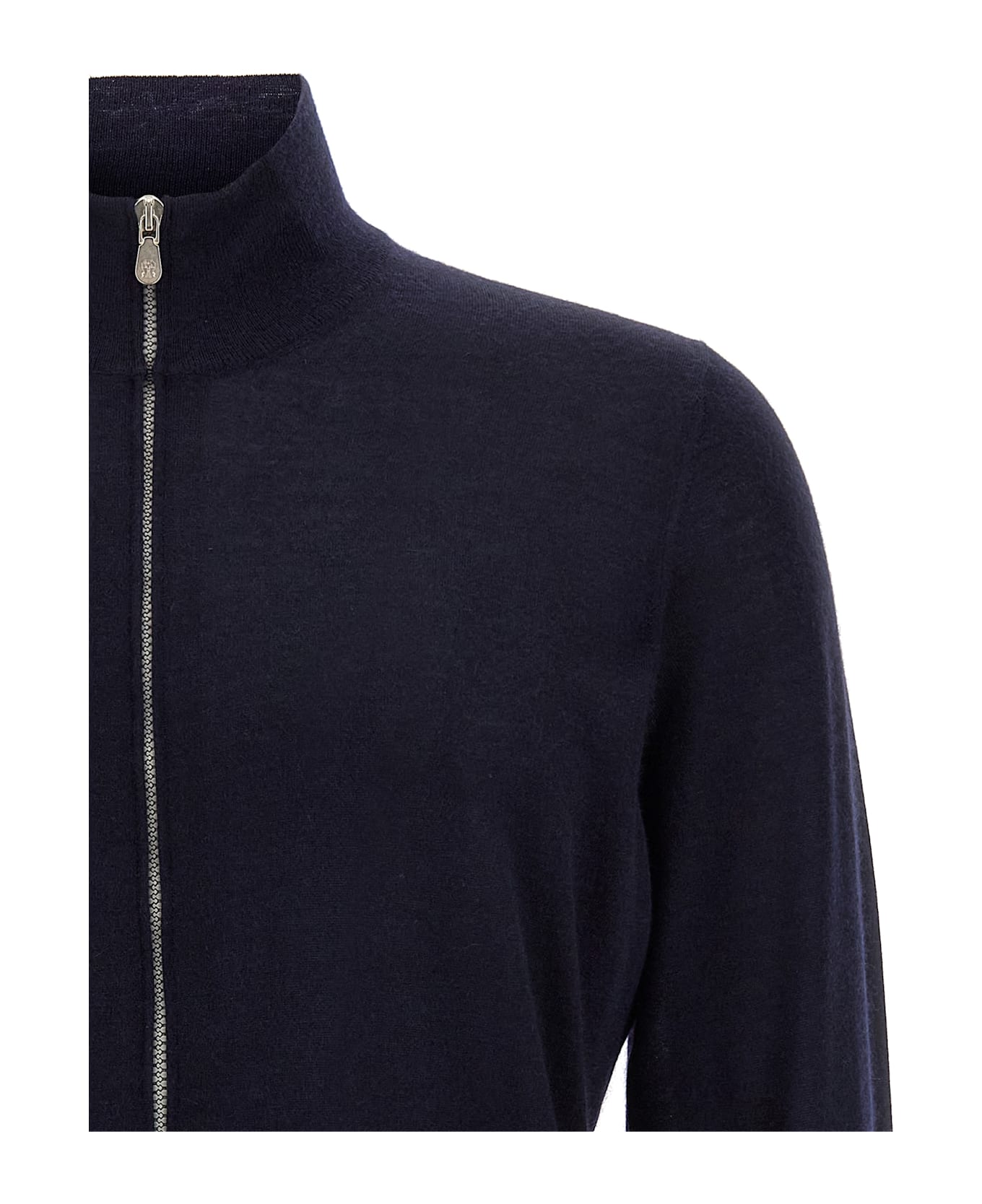 Brunello Cucinelli Silk Cashmere Cardigan - Blue