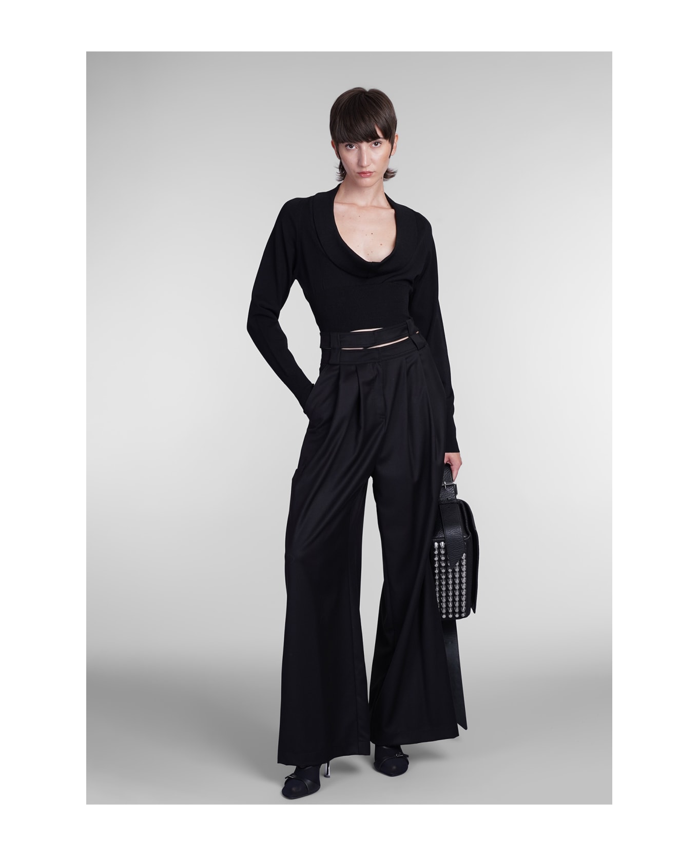 ANDREĀDAMO Topwear In Black Viscose - black