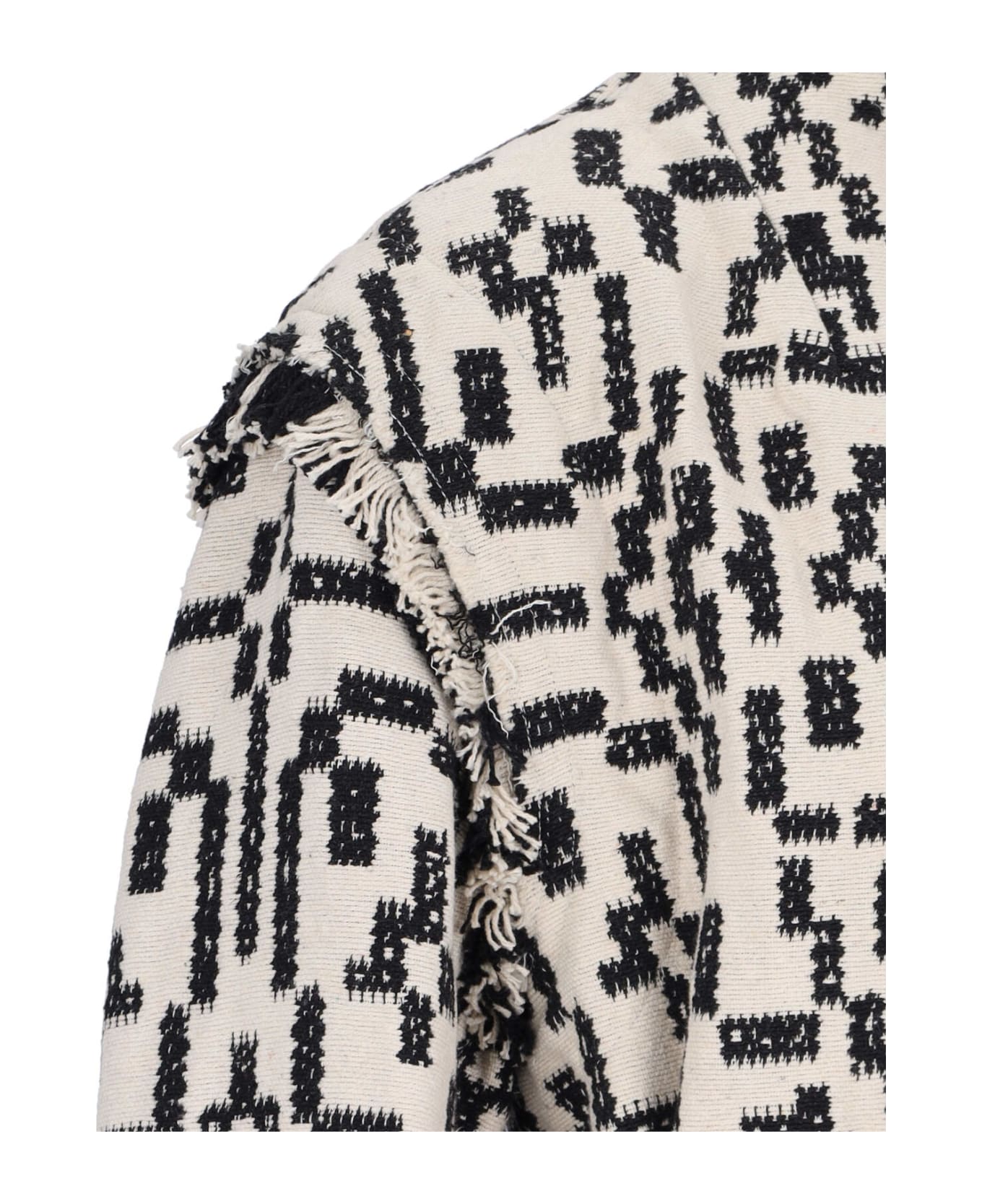 Marant Étoile Embroidered Cotton Blend Faith Coat - Black コート＆ジャケット