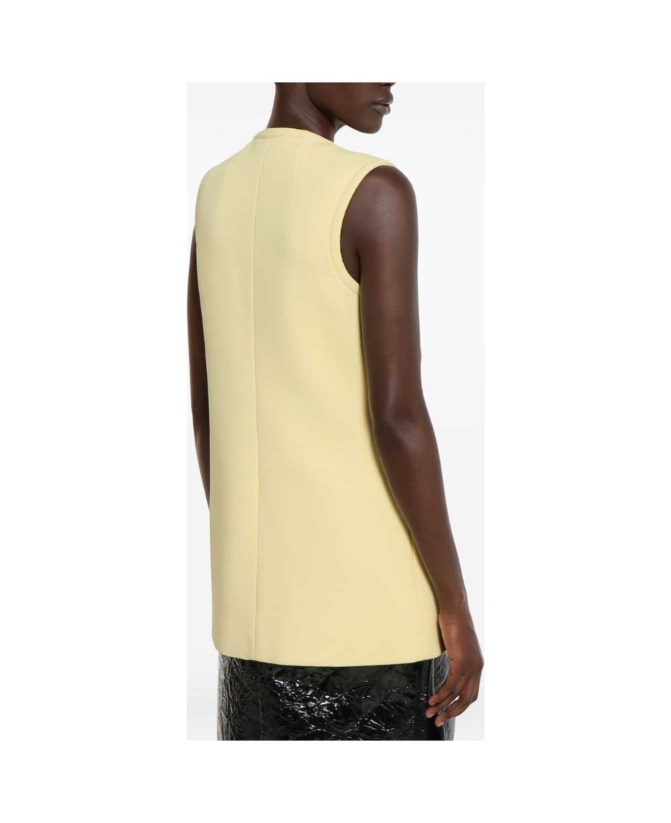 Gucci Buttoned Maxi Vest - Yellow