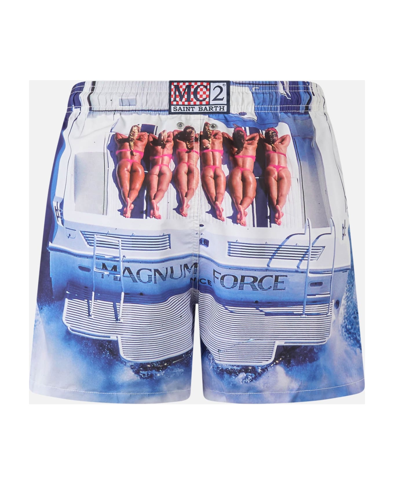 MC2 Saint Barth Man Photographic Print Swim Shorts | Magnum Marine Special Edition - BLUE NAVY