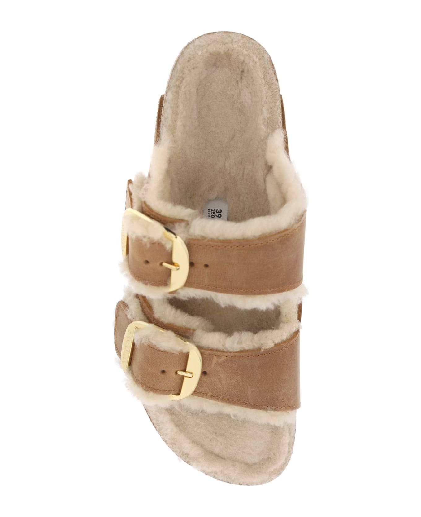 Birkenstock 'arizona Big Buckle' Fur Sandals - Brown