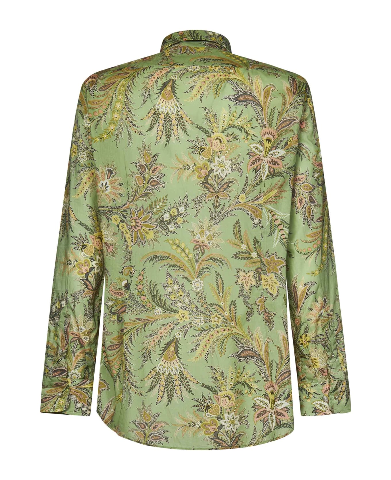 Etro Green Shirt With Paisley Print - Green