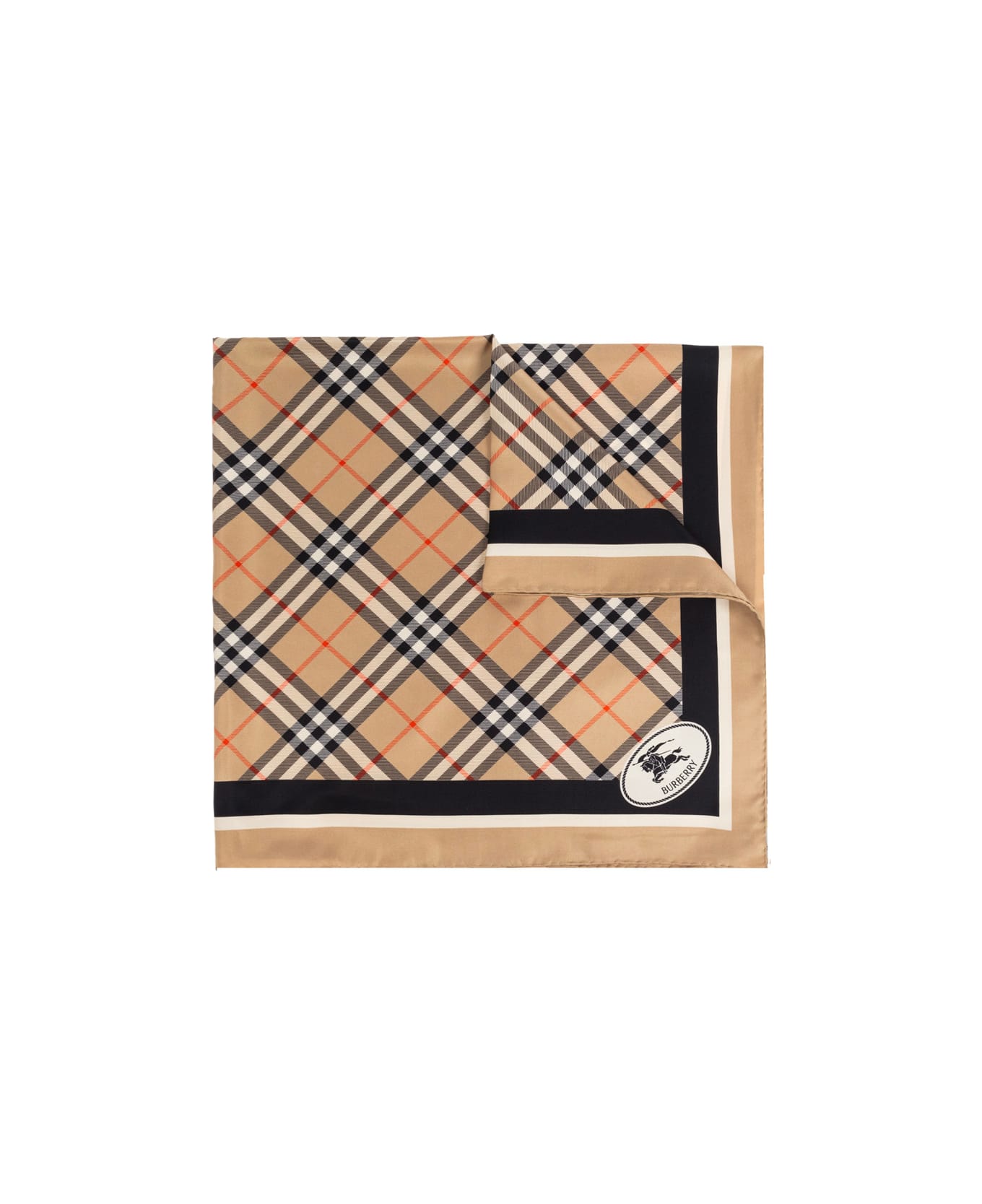 Burberry Silk Check Scarf - SAND