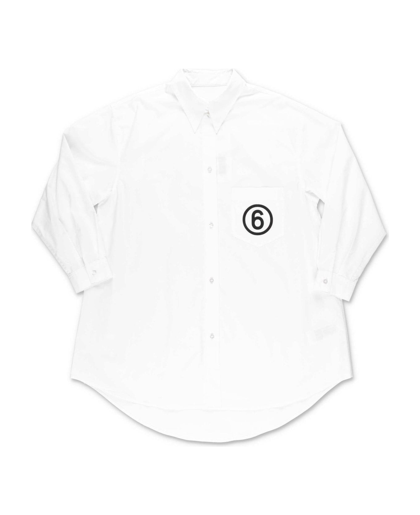 Maison Margiela Logo Print Shirt - WHITE シャツ