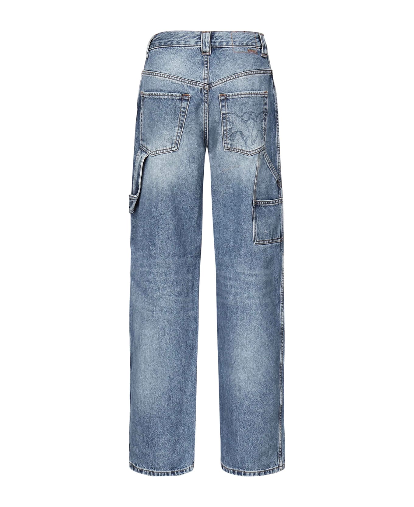 Pinko Balloon Jeans With Workwear Details - Blue