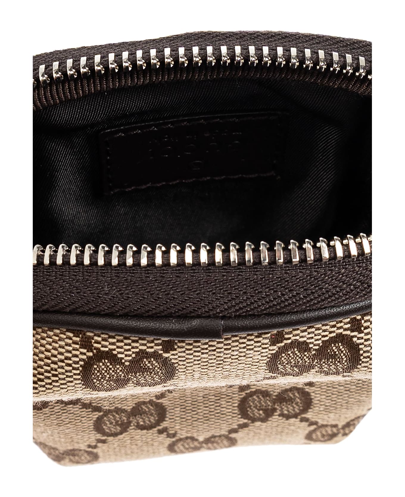 Gucci Pouch On A Leather Belt - BEIGE