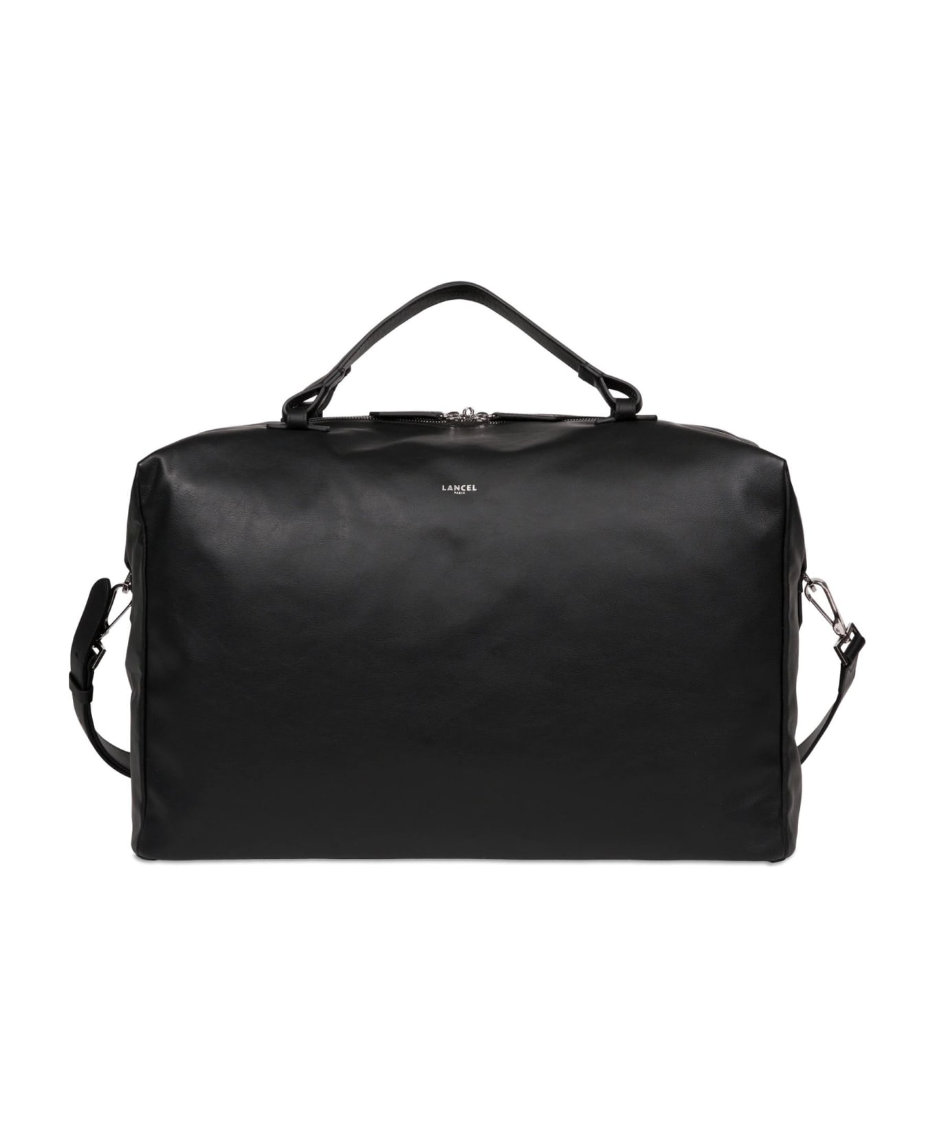 Lancel Black Smooth Cowhide Leather Travel Bag - Nero