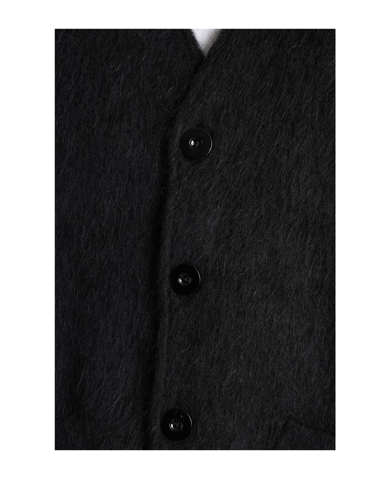 Our Legacy Cardigan In Black Wool - black