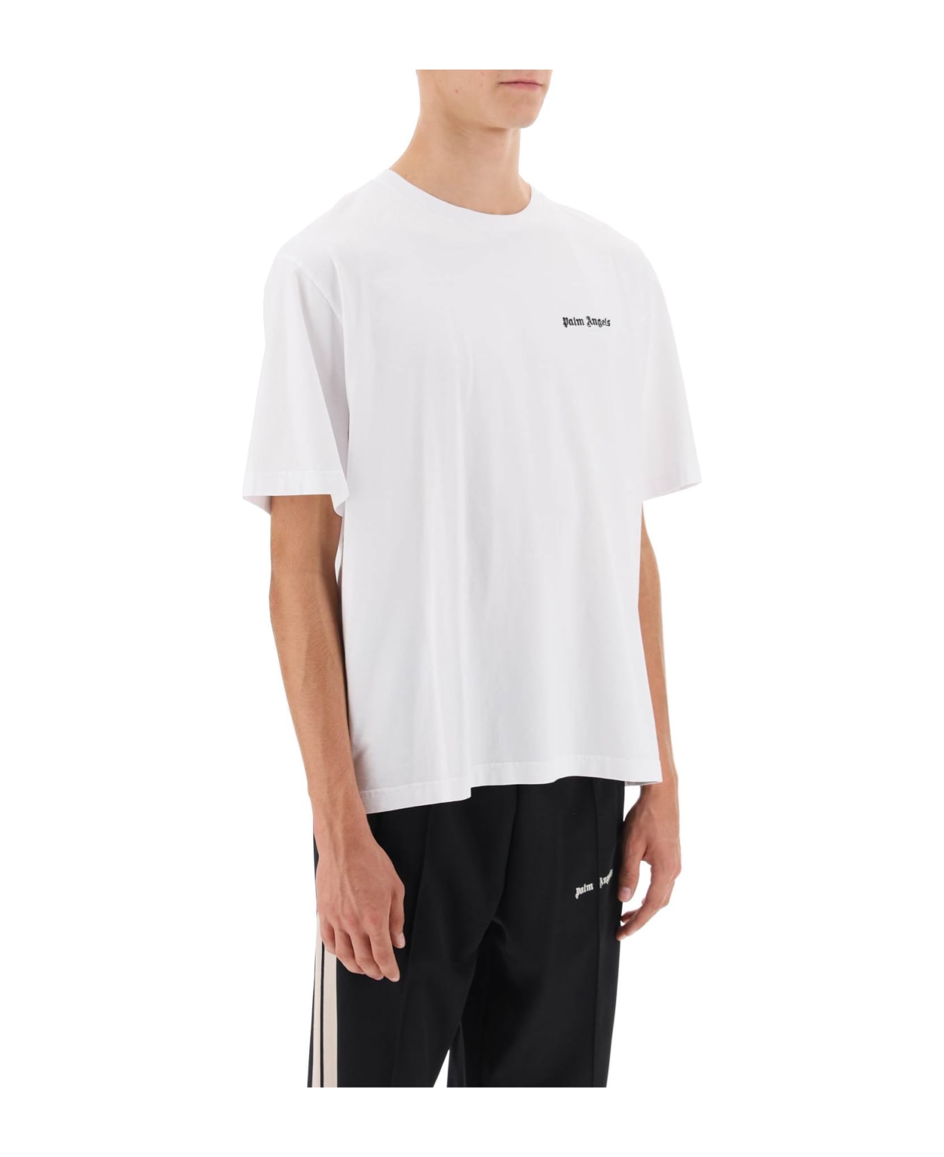Palm Angels Embroidered Logo T-shirt - White
