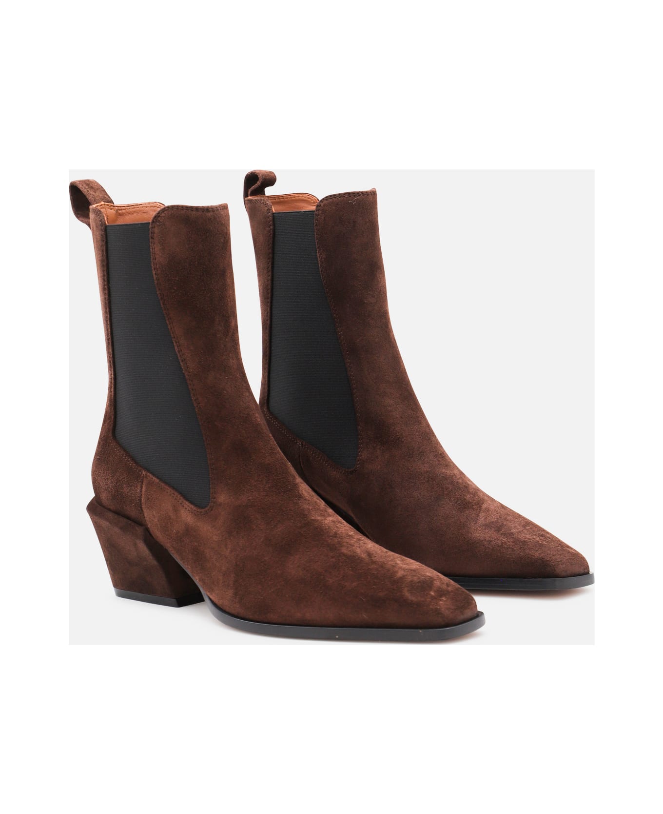 Paris Texas Brown Leather Bettina Boots - Cioccolato