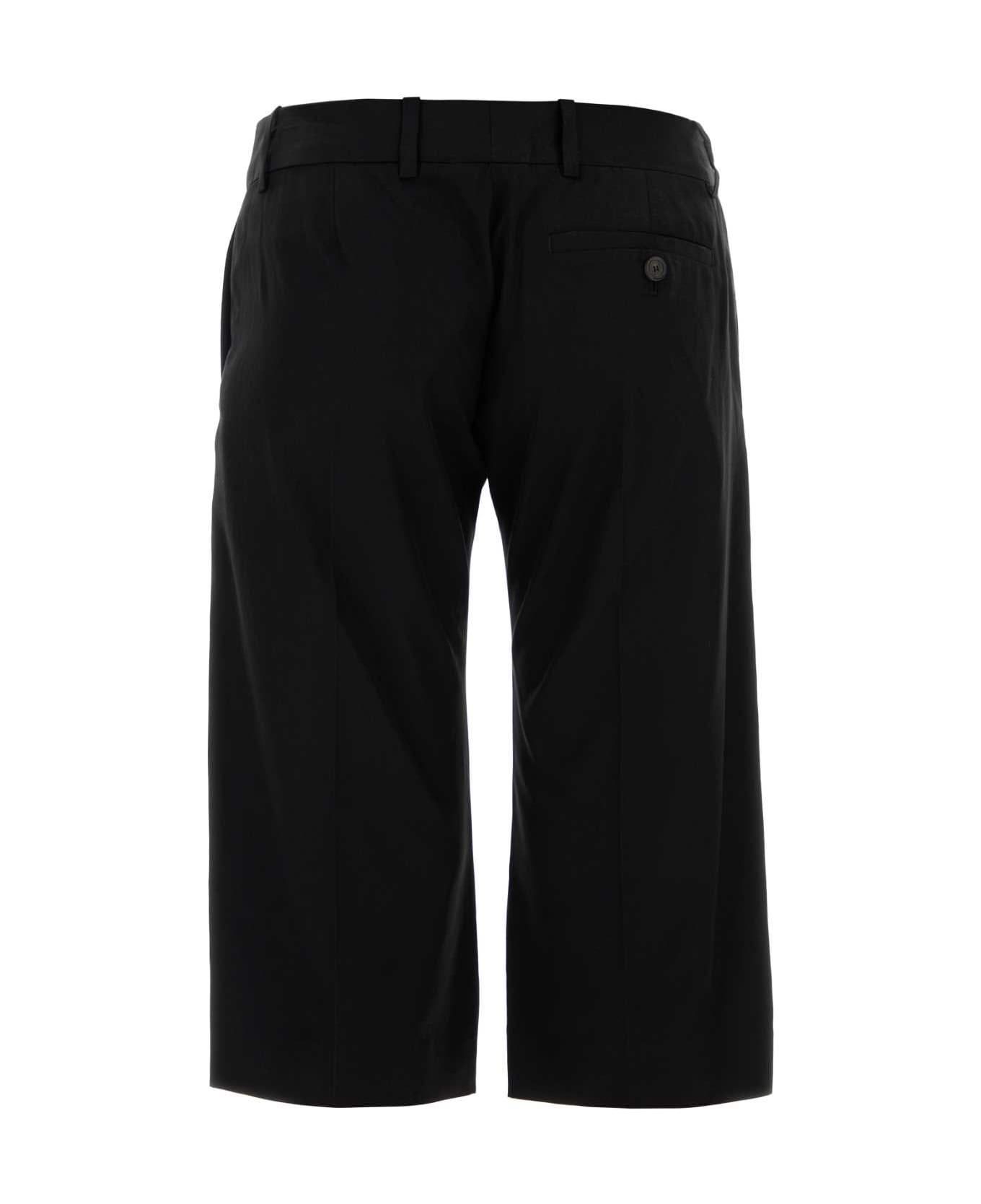 Black Lyocell Capri Pant - Thumbnail 1