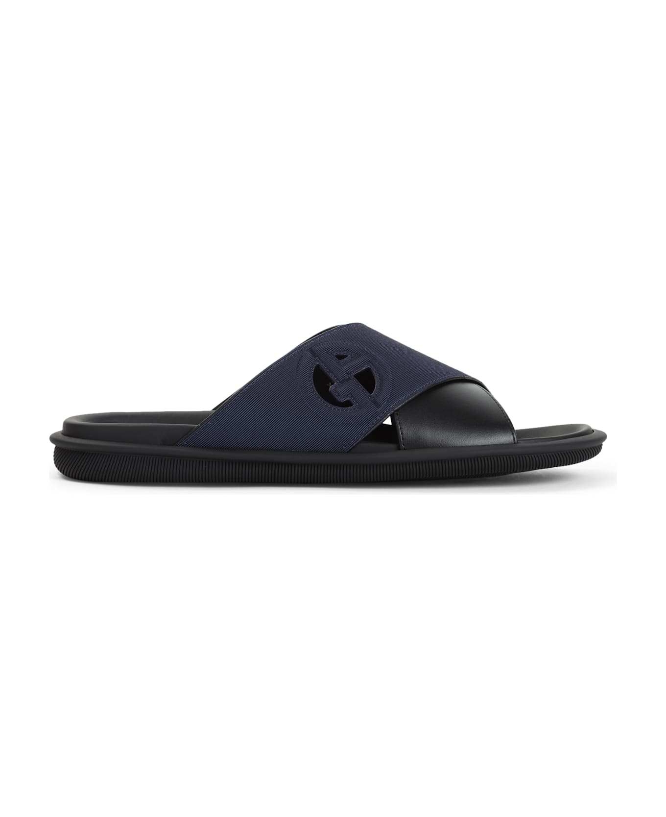Giorgio Armani Cross Sandals - Nero Notte